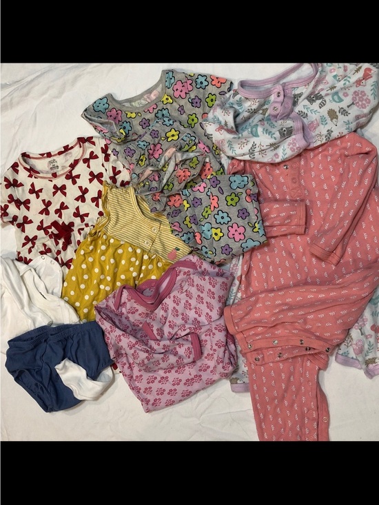 Carter's Other - Carter's Girls' Mixed Sleep & Play Tops in Pink, Yellow, Blue, Gray, White